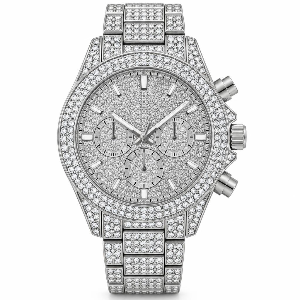Crystal-Set Quartz Fashion Watch (Quartz movement · Crystal-set bezel · Multiple styles) — Watches & Jewelry product photo