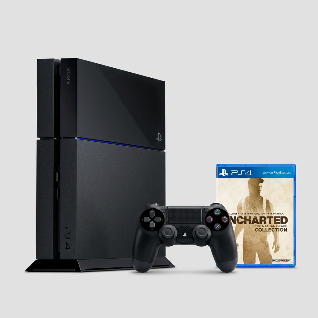 Sony PlayStation 4 500GB Uncharted Bundle (Pre-Owned) (Pre-owned · 500GB · CUH-1215A · DualShock 4) — Gaming & Tech product photo