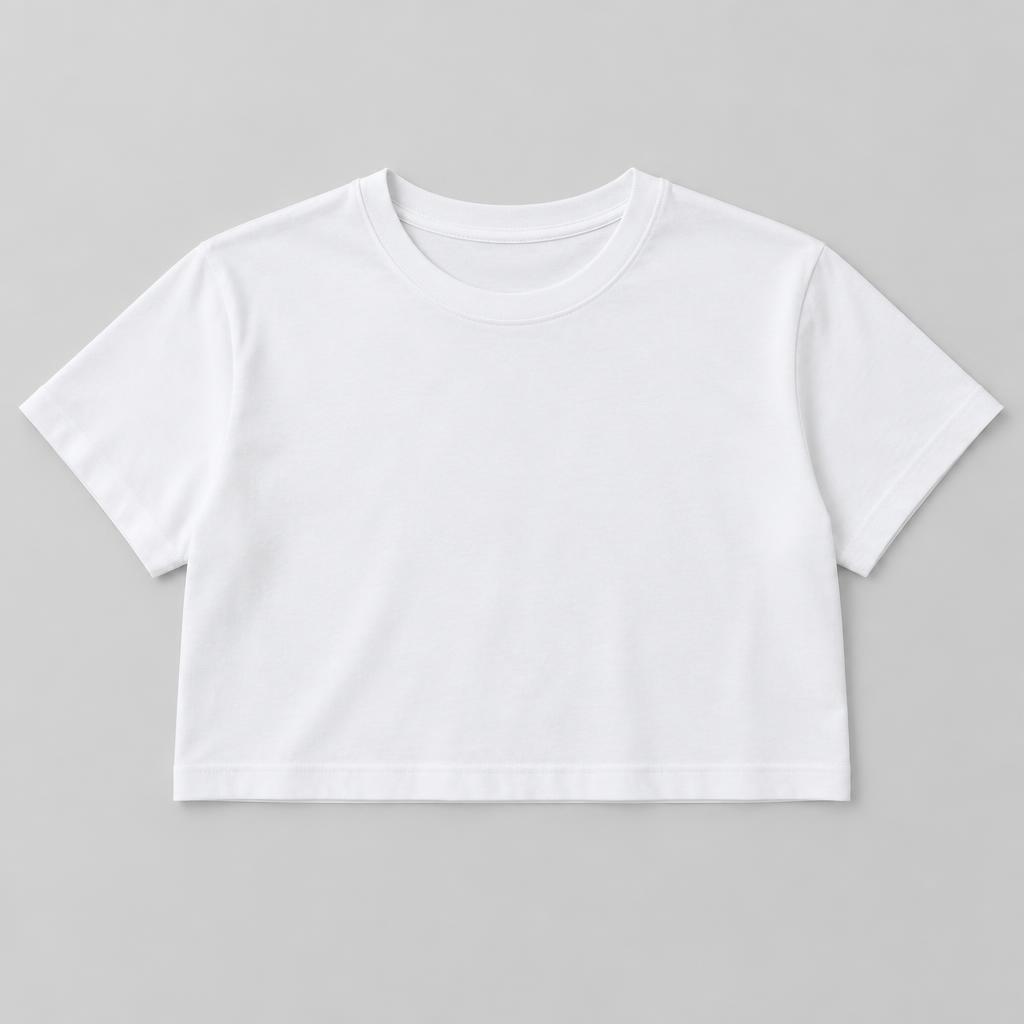 Women's White Crop Tour Crew T-Shirt (Women's white crop tee · 100% cotton · S–XXL) — Clothing product photo